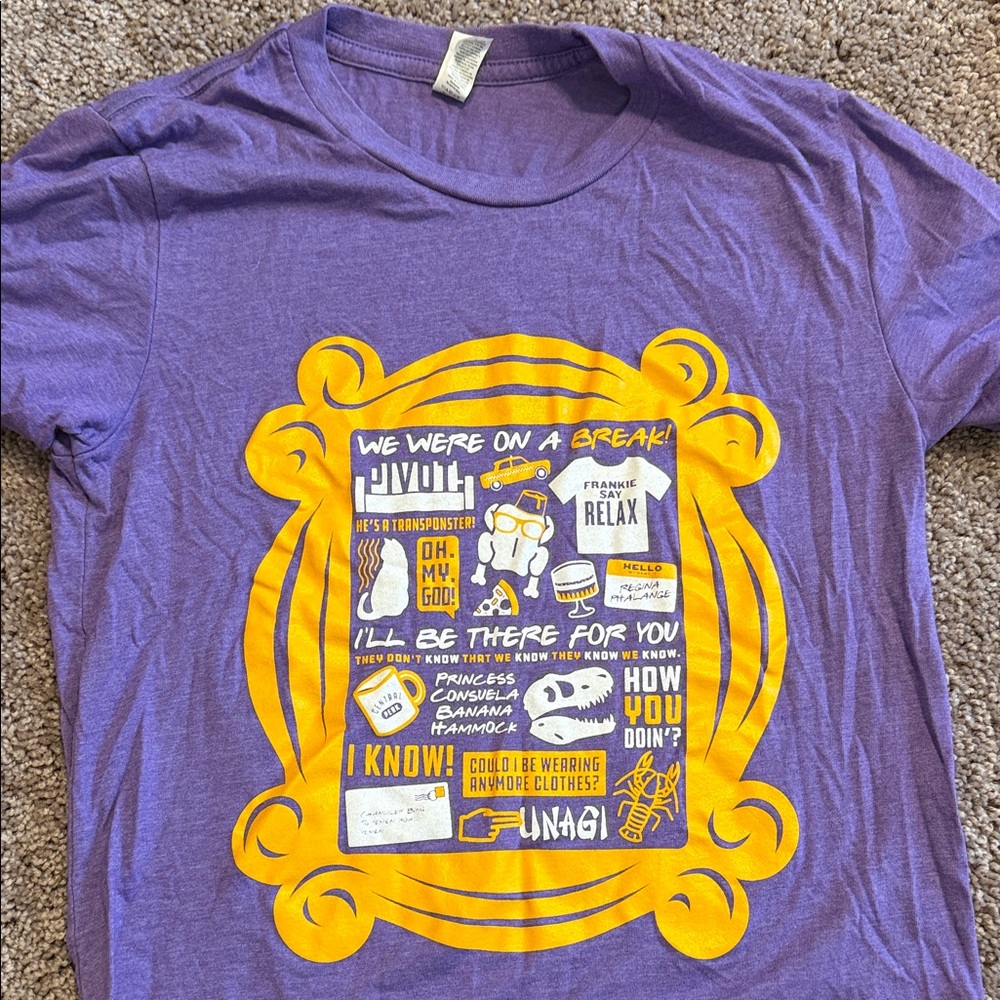 Purple Graphic Friends T-Shirt